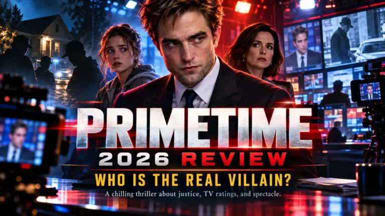 Robert Pattinson as Chris Hansen rehearses in front of a mirror in Primetime (2026), Lance Oppenheim's A24 crime thriller.